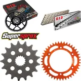 Kettensatz Alu orange für: KTM Supermoto 640 LC4 99-06 17-42-110 DID520ZVM-X(S&S) Niet