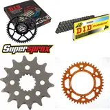Chain Kit - ALU - orange for: KTM SX200 00-06 14-45-112 DID520 Clip