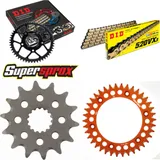 Kettensatz Alu orange für: KTM EXC250 F Enduro 07-15 14-38-118 DID520VX3(G&B) Endlos