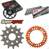 Kettensatz Alu orange für: KTM EXC250 F Enduro 07-15 14-38-118 DID520ZVM-X Endlos