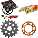 Kettensatz Alu orange für: KTM EGS620 LC4-E Adventurer 97 17-45-118 DID520ERT2(G&G) Clip
