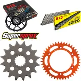 Kettensatz Alu orange für: KTM SXC620 LC4 00-02 16-42-110 DID520VX3 Niet