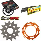 Kettensatz Alu orange für: KTM EXC250 Enduro 07-10 14-40-112 DID520 Clip