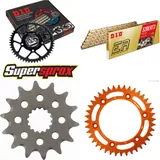 Kettensatz Alu orange für: KTM EXC250 Enduro 07-10 14-40-112 DID520ERT2(G&G) Clip