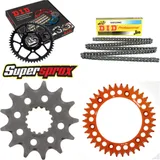 Kettensatz Alu orange für: KTM EXE125 Supermoto 00-01 13-38-106 DID520NZ Clip