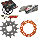 Kettensatz Alu orange für: KTM EXE125 Supermoto 00-01 13-38-106 DID520ZVM-X Endlos
