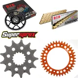Kettensatz Alu orange für: KTM EXE125 Supermoto 00-01 13-38-106 DID520ZVM-X(G&G) Niet