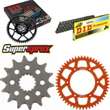 Chain Kit - ALU - orange for: KTM EXC250 Enduro 98-98/MX250 14-52-118 DID520 Clip