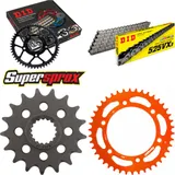 Kettensatz Alu orange für: KTM Adventure 950 LC8 03-05/Ad 17-42-118 DID525VX3 Niet
