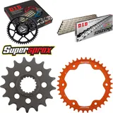 Kettensatz Alu orange für: KTM Super Duke 1290 R 13-15 17-38-112 DID525ZVM-X(S&S) Niet