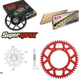 Kettensatz Alu rot für: HONDA CR125 R 04-07 13-52-116 DID520ZVM-X(G&G) Niet