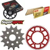 Kettensatz Alu rot HM/für: HONDA CRE250 X Enduro 04-06/CR 14-53-116 DID520ERT2(G&G) Clip