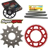 Kettensatz Alu rot für: HONDA CRF450 R 02-03 13-50-114 DID520NZ Clip