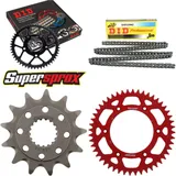 Kettensatz Alu rot für: HONDA CRF450 R 04-08 13-48-114 DID520NZ Clip