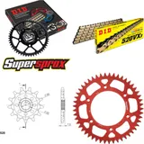 Kettensatz Alu rot für: HONDA CRF250 X [US] 04-04 13-49-114 DID520VX3(G&B) Endlos