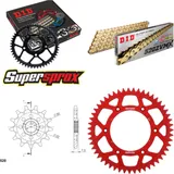 Kettensatz Alu rot für: HONDA CRF250 R 04-09 13-51-114 DID520ZVM-X(G&G) Niet