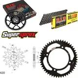 Chain Kit - ALU - black for: HONDA CRF150 R 17``/14`` 07 15-50-120 DID420D Clip