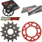 Kettensatz Alu rot für: HONDA CR500 R 92-01 14-49-114 DID520ZVM-X Niet