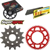 Chain Kit - ALU - red for: HONDA CR250 R 88-89 14-51-116 DID520 Clip