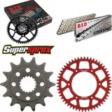 Kettensatz Alu rot für: HONDA CR250 R 90-91 14-53-116 DID520ZVM-X(S&S) Niet