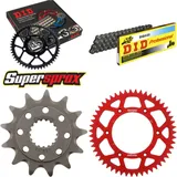 Kettensatz Alu rot für: HONDA CRF450 X 05-15 13-51-120 DID520 Clip