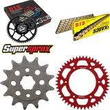 Kettensatz Alu rot für: HONDA XR250 R 90-95 13-48-108 DID520VX3(G&B) Niet