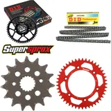 Chain Kit - ALU - red for: HONDA XR400 R 96-06 15-45-108 DID520NZ Clip