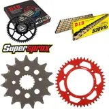 Kettensatz Alu rot für: HONDA XR400 R 96-06 15-45-108 DID520VX3(G&B) Endlos