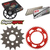 Kettensatz Alu rot für: HONDA XR400 R 96-06 15-45-108 DID520ZVM-X(S&S) Niet