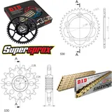 Kettensatz Alu schwarz für: HONDA CBR600 F 91-96 15-43-108 DID530ZVM-X(G&G) Endlos