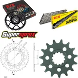 Kettensatz Alu schwarz für: HONDA CBF600 /N /S 04-07 15-43-116 DID525VX3 Niet