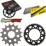 Chain Kit - ALU - black for: HONDA CBR900 R Fireblade 96-99 16-42-108 DID525VX3 rivet