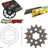 Kettensatz Alu schwarz für: YAMAHA WR250 98-99/WR250 Z 98 14-48-114 DID520 Clip
