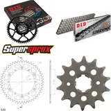 Kettensatz Alu schwarz für: YAMAHA WR250 98-99/WR250 Z 98 14-48-114 DID520ZVM-X Niet