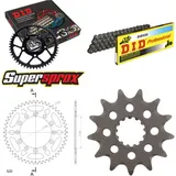 Kettensatz Alu blau für: YAMAHA WR450 F 07-13 13-50-114 DID520 Clip