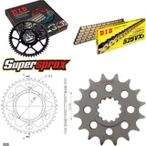 Kettensatz Alu schwarz für: YAMAHA MT-07 /ABS 14- 16-43-108 DID525VX3(G&B) Niet