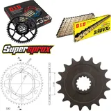 Kettensatz Alu schwarz für: YAMAHA FZR1000 Exup >530< 89- 17-47-110 DID530VX3(G&B) Niet