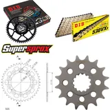 Kettensatz Alu schwarz für: YAMAHA YZF1000 R1/R1M 15-15 16-41-114 DID530VX3(G&B) Niet