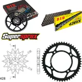 Kettensatz Alu für: KAWASAKI KX80 17``/14`` >428< 97 13-49-118 DID428VX Endlos