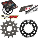 Chain Kit - ALU - black for: KAWASAKI KX85 17``/14`` 01-16 14-50-120 DID420V Clip