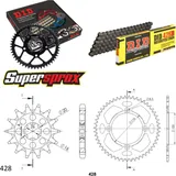 Kettensatz Alu schwarz für: KAWASAKI KX85 17``/14`` >42 14-50-124 DID428D Clip