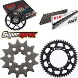 Kettensatz Alu schwarz für: KAWASAKI KX85 19``/16`` >42 13-51-130 DID420V Clip