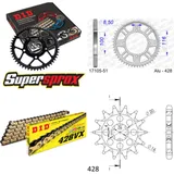 Kettensatz Alu für: KAWASAKI KX85 19``/16`` 01-16 13-51-130 DID428VX(G&B) Niet