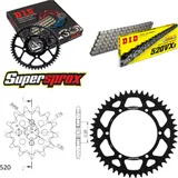 Kettensatz Alu schwarz für: KAWASAKI KX125 90-91 12-48-112 DID520VX3 Endlos