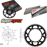 Kettensatz Alu schwarz für: KAWASAKI KX125 90-91 12-48-112 DID520ZVM-X Endlos