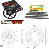 Kettensatz Alu schwarz für: KAWASAKI KX500 84-84 15-46-120 DID520NZ Clip