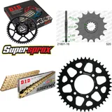 Kettensatz Alu schwarz für: KAWASAKI ZX-6R /RR 09-12/ZX-6 16-43-112 DID520ZVM-X(G&G) Niet
