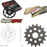 Kettensatz Alu schwarz für: KAWASAKI ZX-10R 1000 08-10 17-41-110 DID525ZVM-X(G&G) Niet