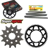 Kettensatz Alu schwarz für: SUZUKI RM250 97-98/RM250 04-13 13-50-114 DID520NZ Clip