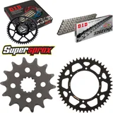 Kettensatz Alu schwarz für: SUZUKI DR-Z 400 E 00-07 14-47-112 DID520ZVM-X Niet